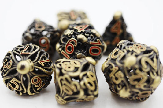 Hollow Metal Dice Set: Mind Eater Bronze