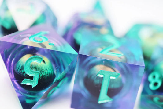 Sharp Edge Moving Eye RPG Dice Set - Enchanted Cyclops