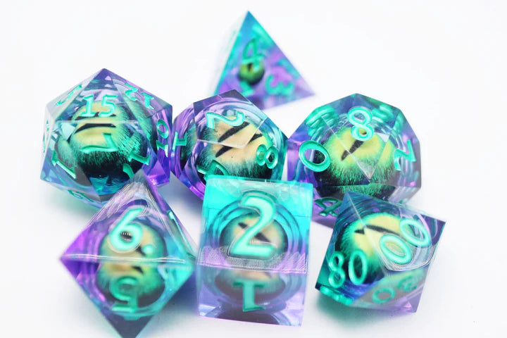 Sharp Edge Moving Eye RPG Dice Set - Enchanted Cyclops