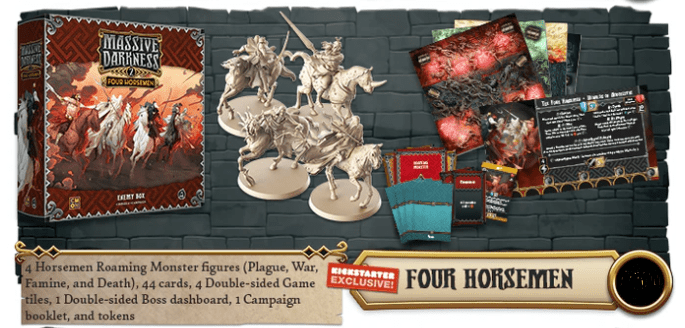Massive Darkness 2 Four Horseman Board Game, CMON, Dungeon Crawler