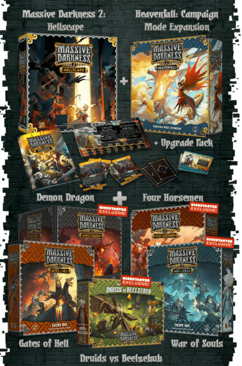 Massive Darkness 2 Hellscape Bling All In Board Game, CMON, Dungeon Crawler