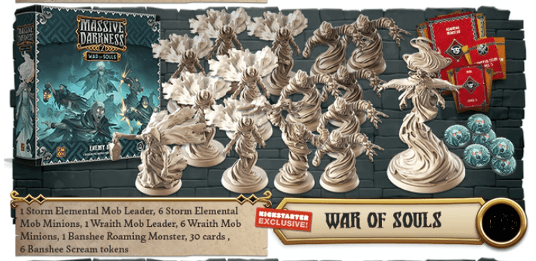 Massive Darkness 2 War of Souls Board Game, CMON, Dungeon Crawler