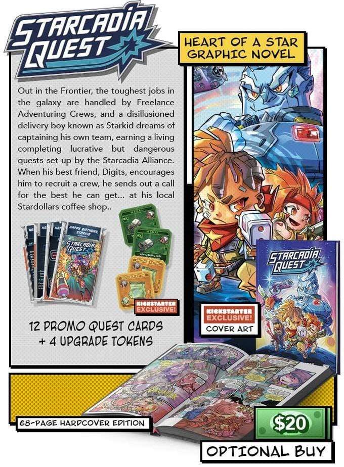 Starcadia Quest Comic Book Bundle Board Game
