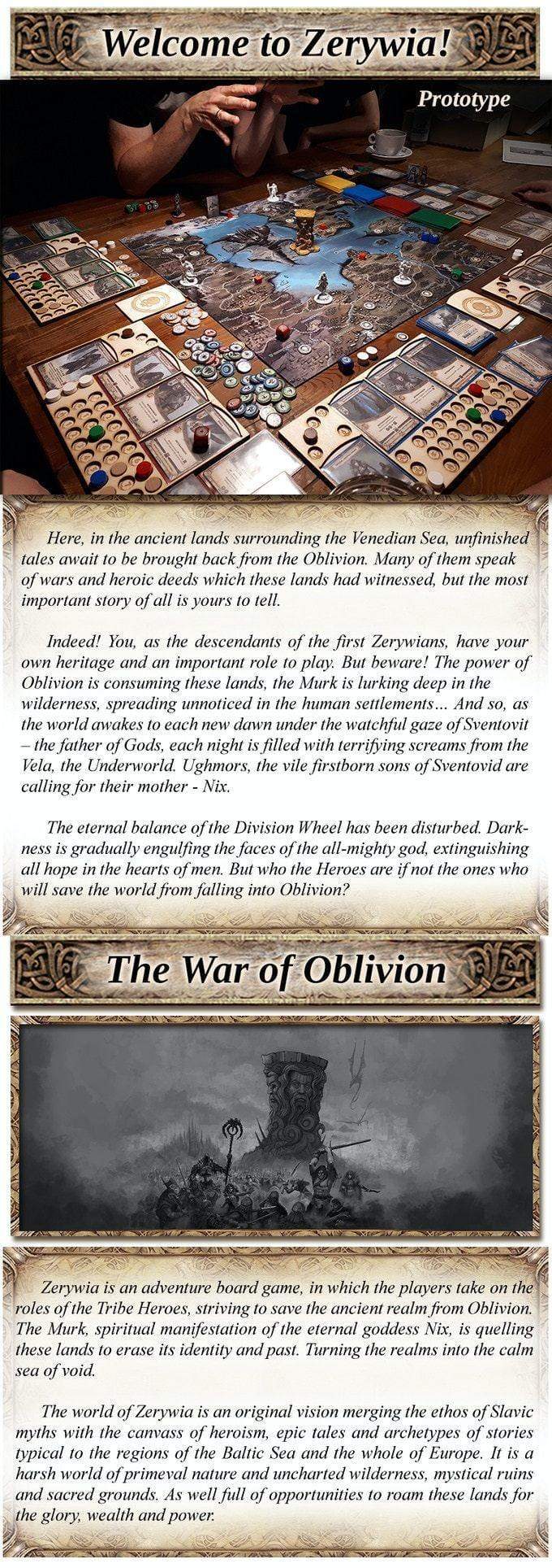 Zerywia Four Thymors All-In Board Game, Kickstarter Exclusive