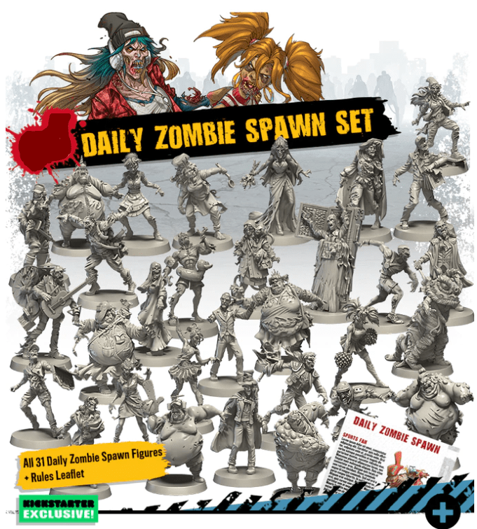 Zombicide 2E Kickstarter Exclusive Daily Zombie Spawn Set Board Game, CMON, Zombicide