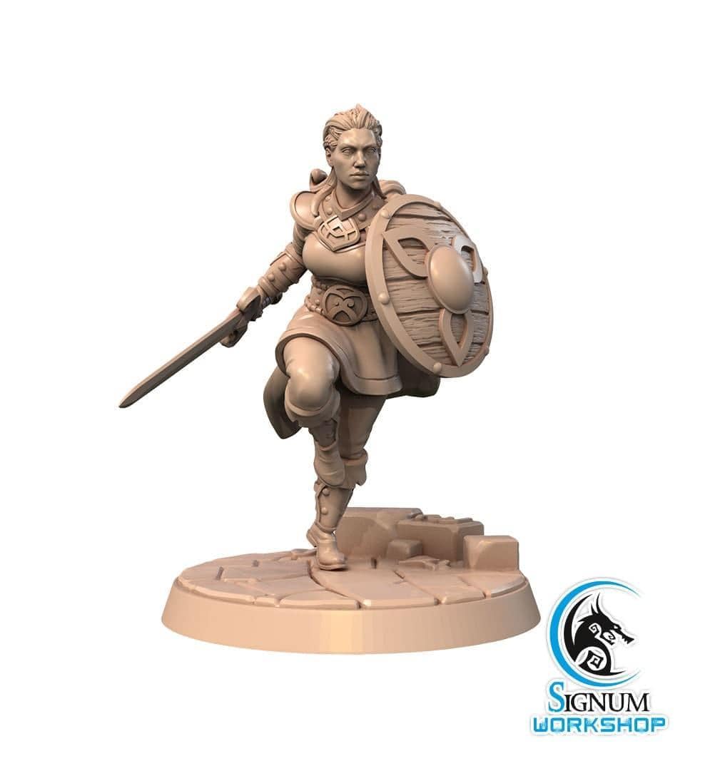 Astrid, Maiden of the Shield Resin Miniature, Signum Workshop