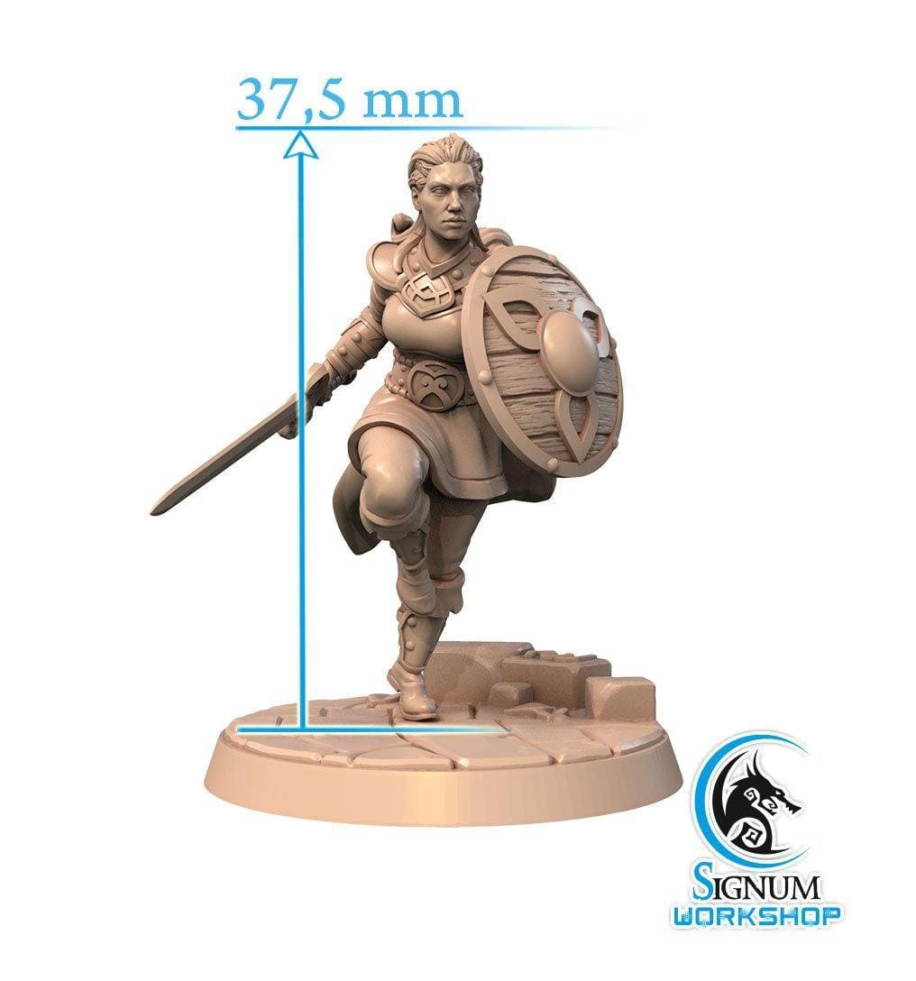 Astrid, Maiden of the Shield Resin Miniature, Signum Workshop
