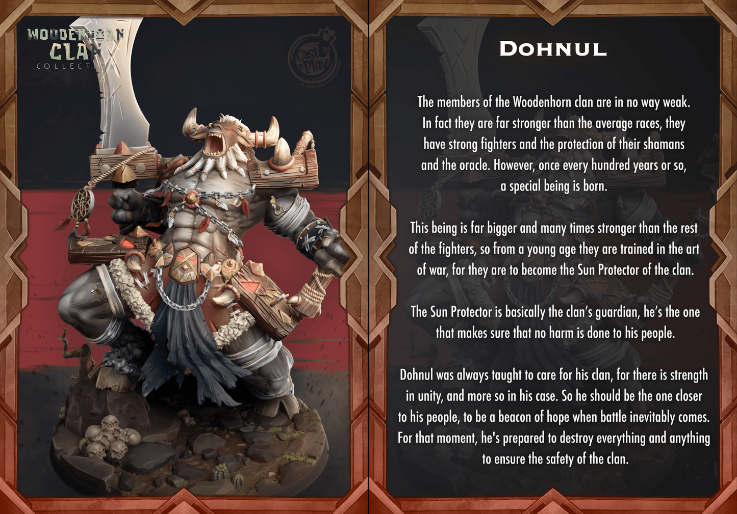 Dohnul Cast N Play, Resin Miniature, WoodenHorn Clan