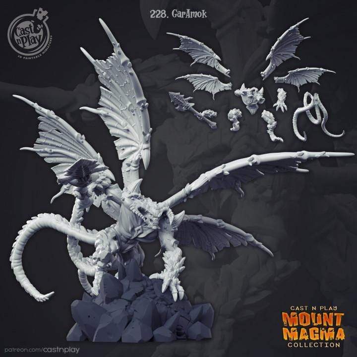 Garamok Cast N Play, Dragon, Mount Magma, Resin Miniature