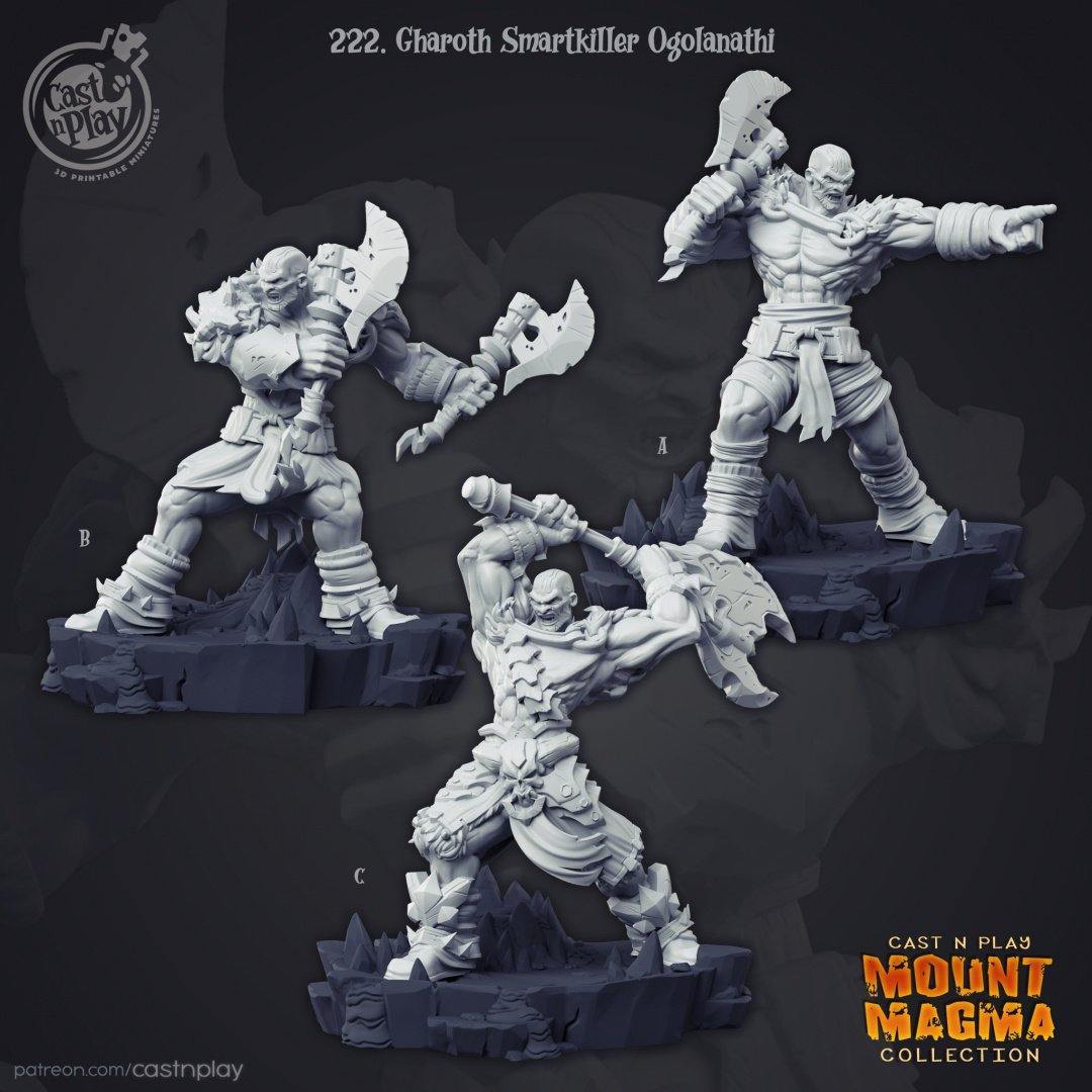 Gharoth Smartkiller Ogolanathi Cast N Play, Mount Magma, Resin Miniature