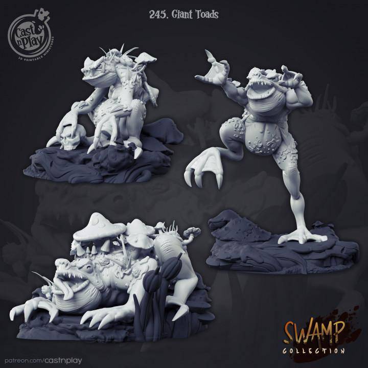 Giant Toads Cast N Play, Resin Miniature, Swamps