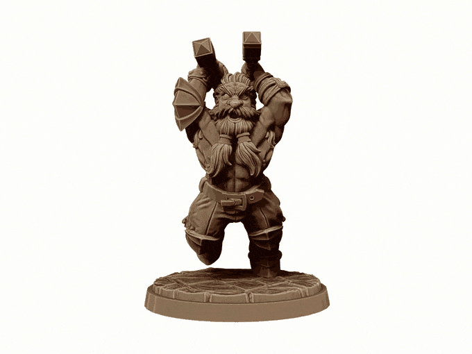 Hegnar the Impetuous Hold My Dwarf, Resin Miniature
