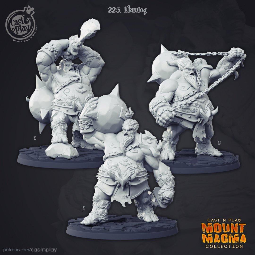Klamlog Cast N Play, Mount Magma, Resin Miniature