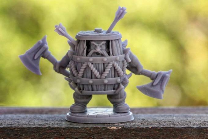 Klaus the barrel Hold My Dwarf, Resin Miniature
