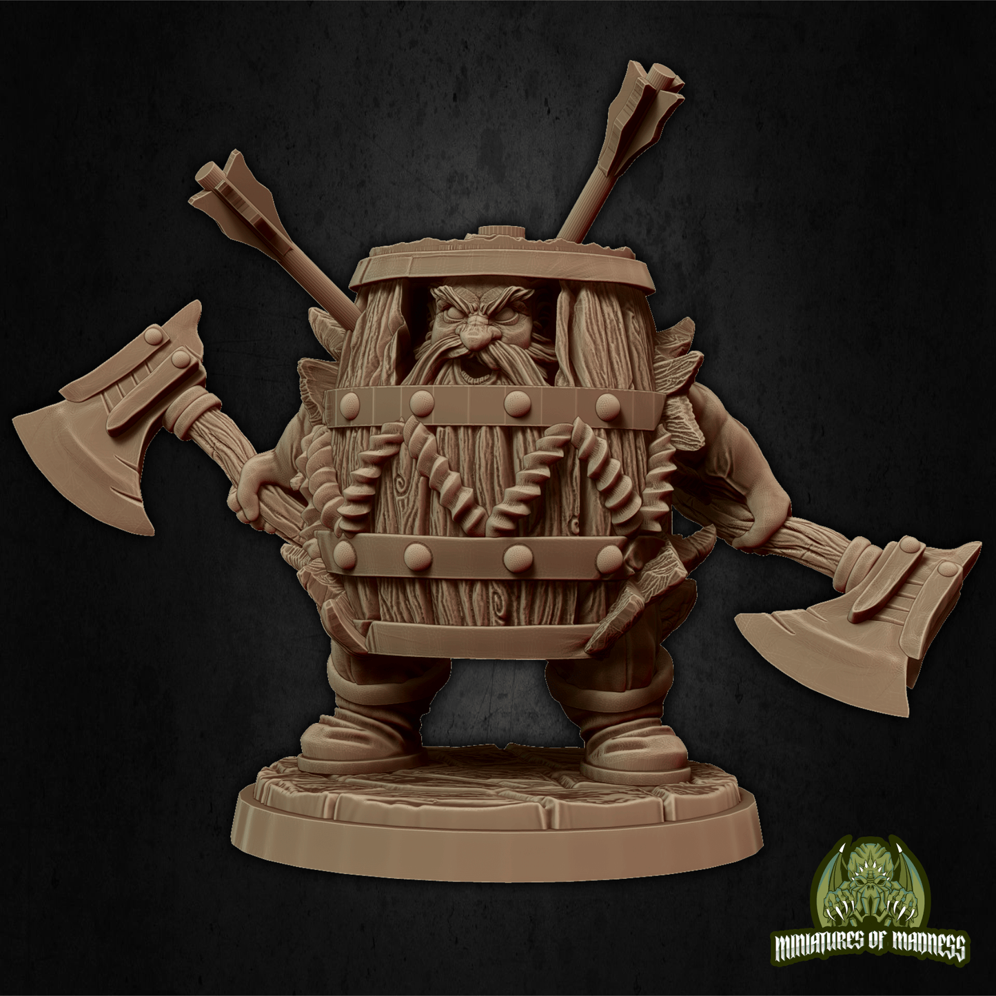 Klaus the barrel Hold My Dwarf, Resin Miniature