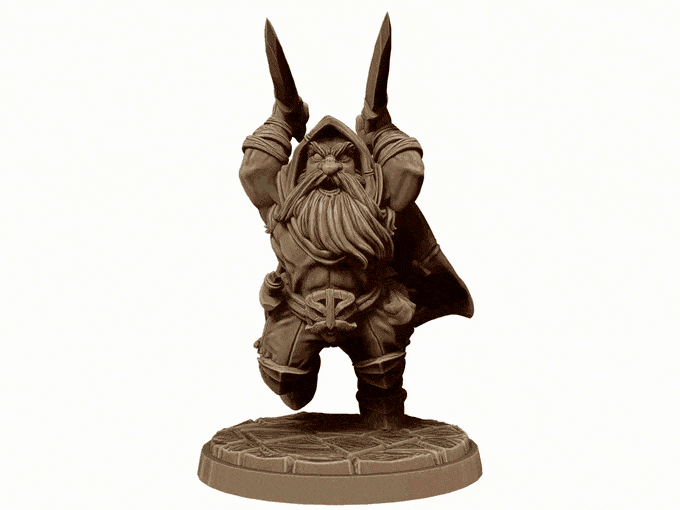Kogan the Raider Hold My Dwarf, Resin Miniature