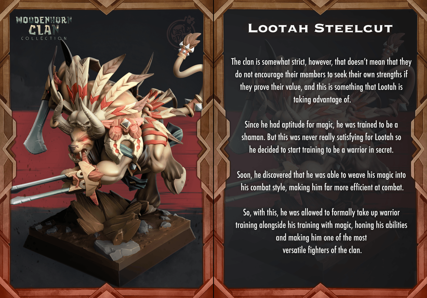 Lootah Steelcut Cast N Play, Resin Miniature, WoodenHorn Clan
