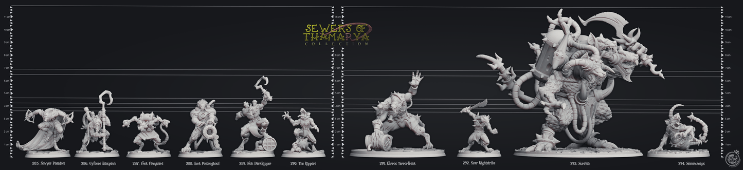 Screvek Cast N Play, Resin Miniature, Sewers of Thamarya