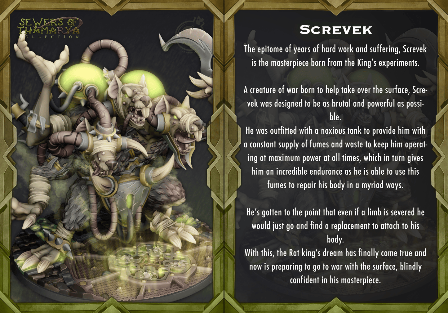 Screvek Cast N Play, Resin Miniature, Sewers of Thamarya