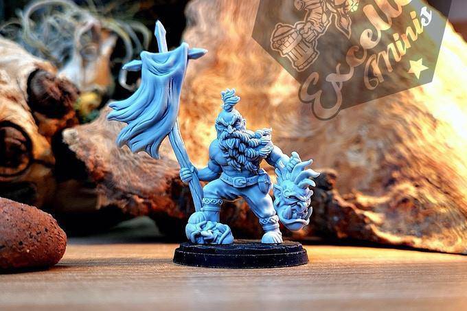 Tegnar the Bloodthirsty Hold My Dwarf, Resin Miniature