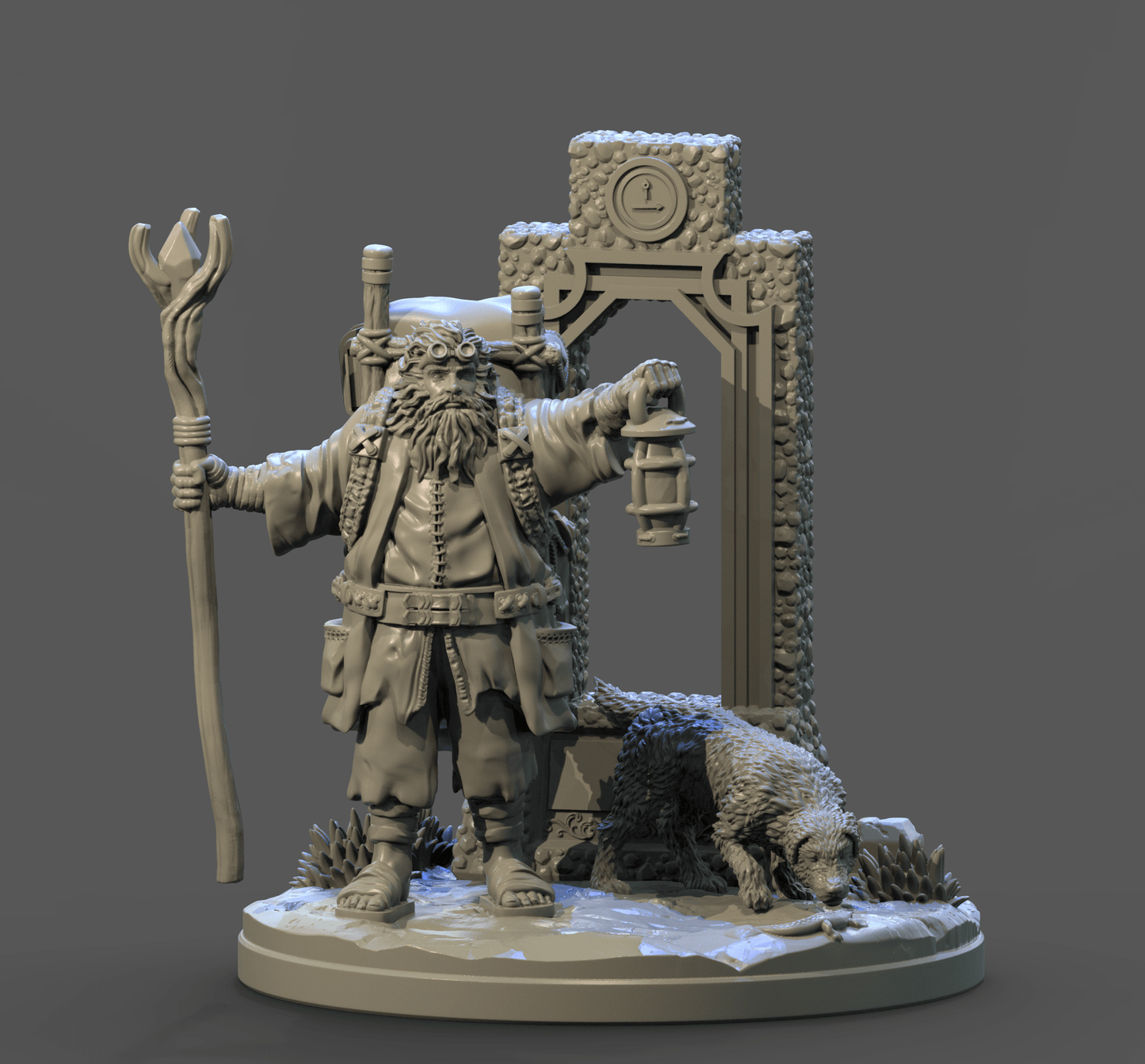 The Hermit CC Tarot, Clay Cyanide, Resin Miniature