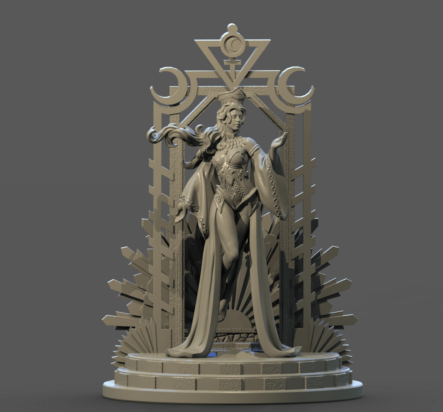 The High Priestess CC Tarot, Clay Cyanide, Resin Miniature