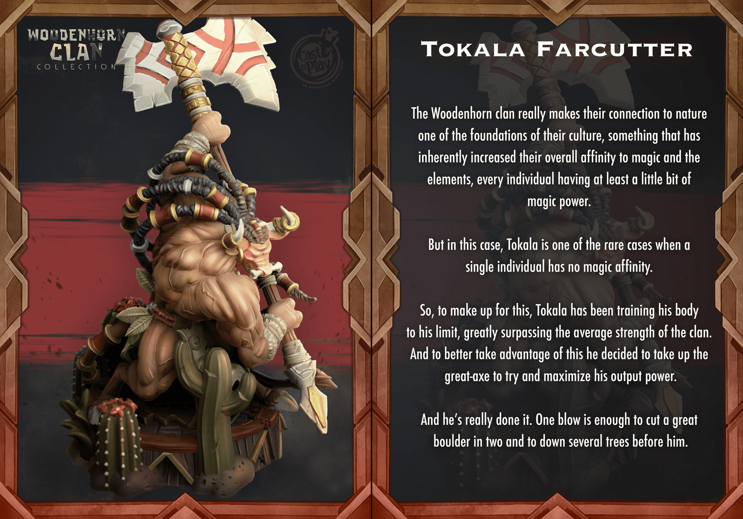 Tokala Farcutter Cast N Play, Resin Miniature, WoodenHorn Clan