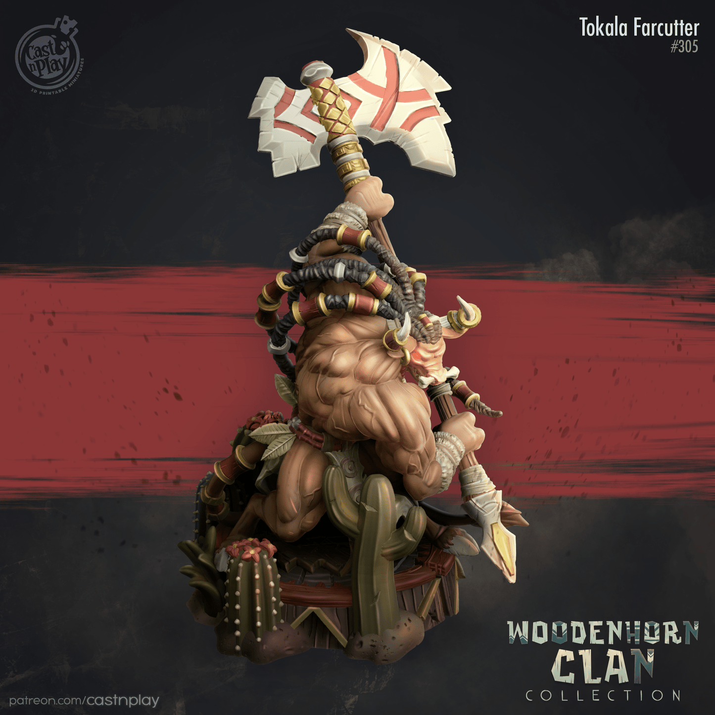 Tokala Farcutter Cast N Play, Resin Miniature, WoodenHorn Clan