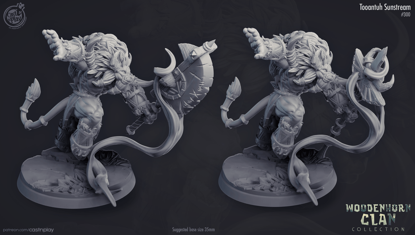 Toonantuh Sunstream Cast N Play, Resin Miniature, WoodenHorn Clan