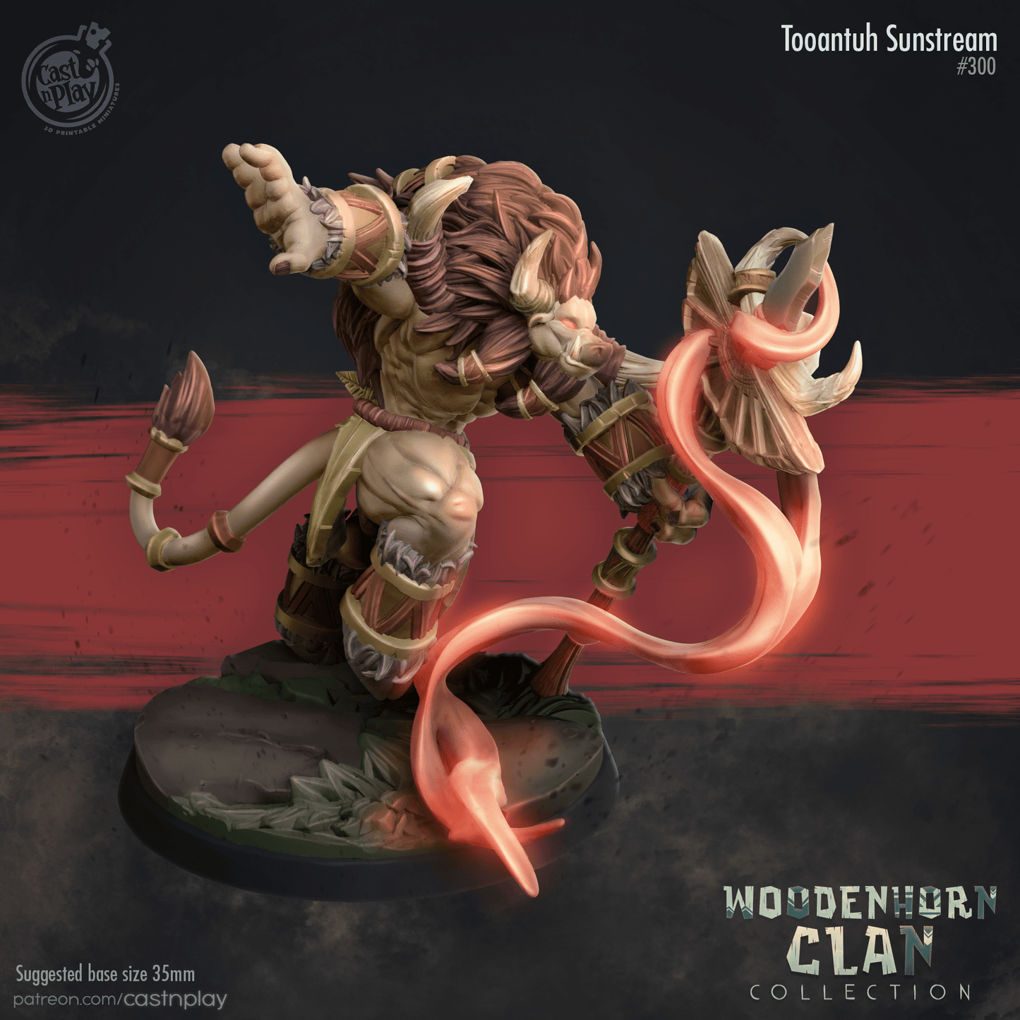 Toonantuh Sunstream Cast N Play, Resin Miniature, WoodenHorn Clan