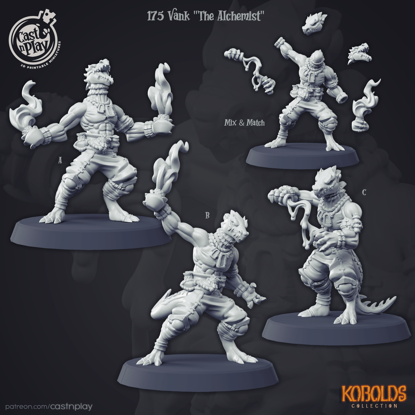 Vank The Alchemist Cast N Play, Kobolds, Resin Miniature