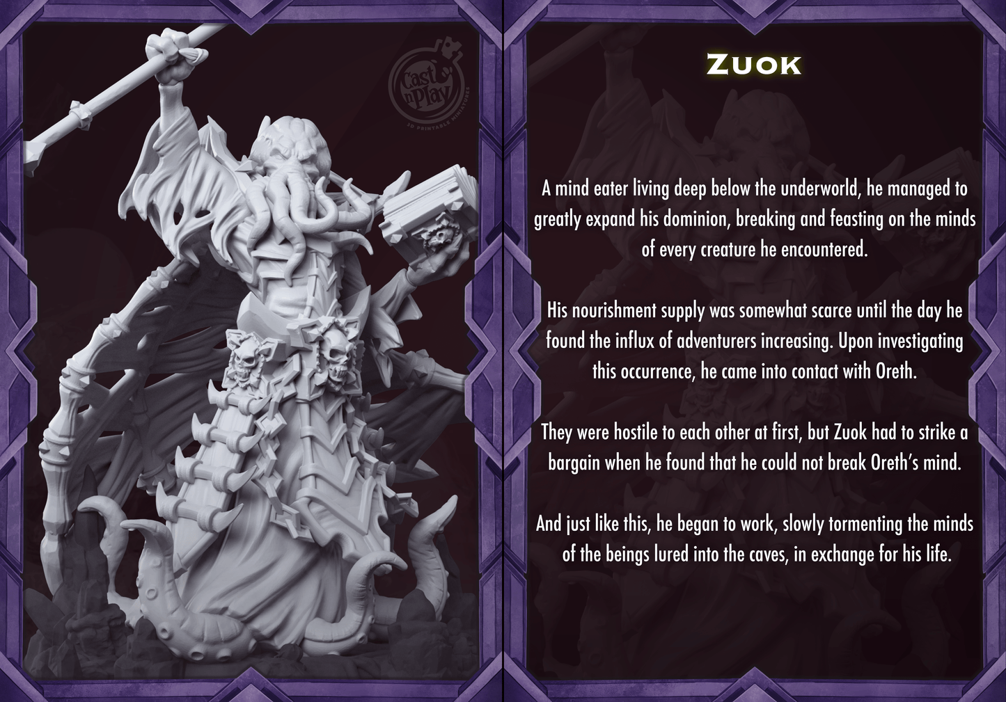 Zuok Cast N Play, Resin Miniature, The Lost Cave