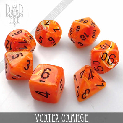 Vortex Orange Dice Set