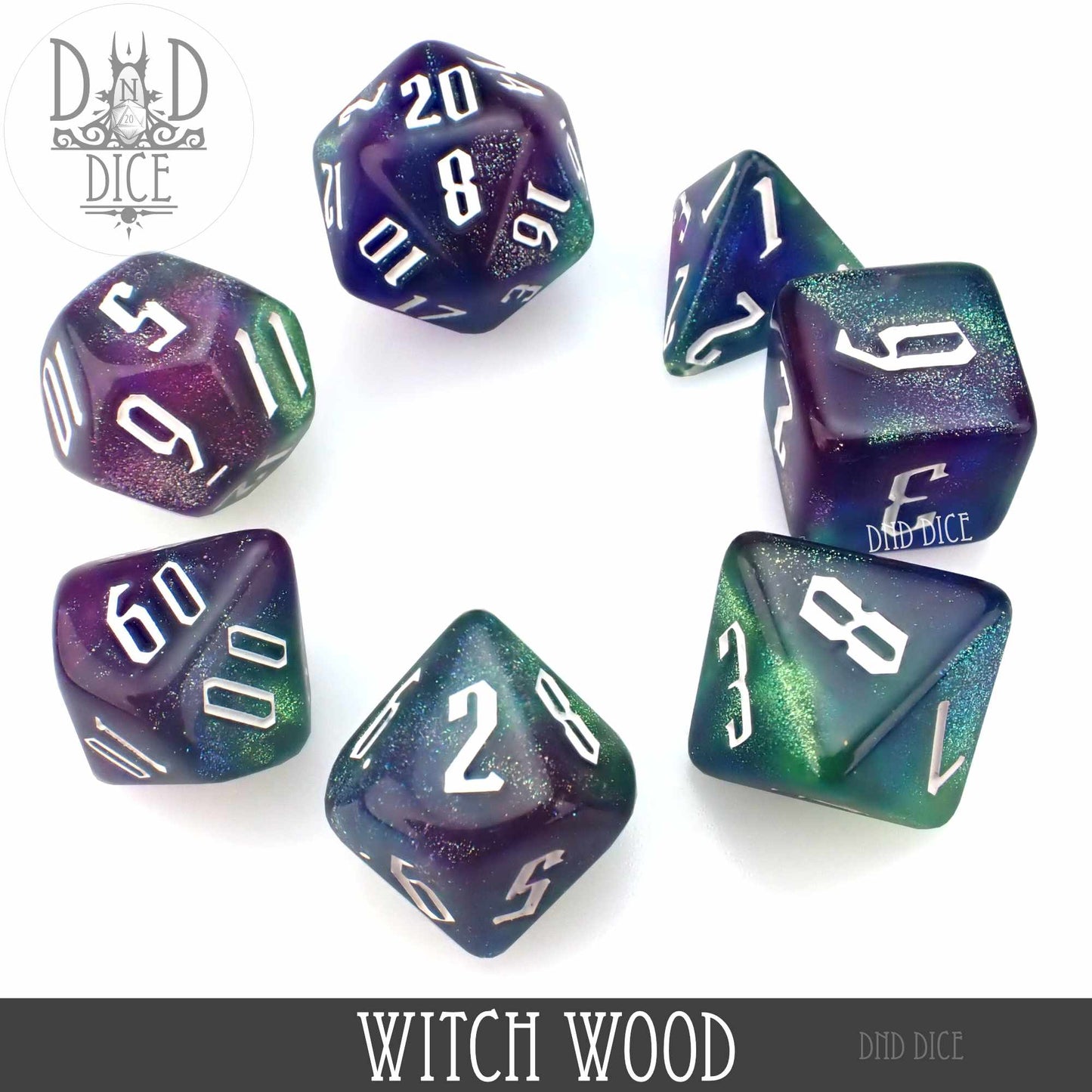 Witch Wood Dice Set