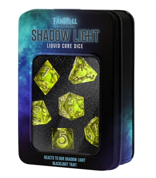 Shadow Light UV Reactive Elixir Liquid Core Dice Set