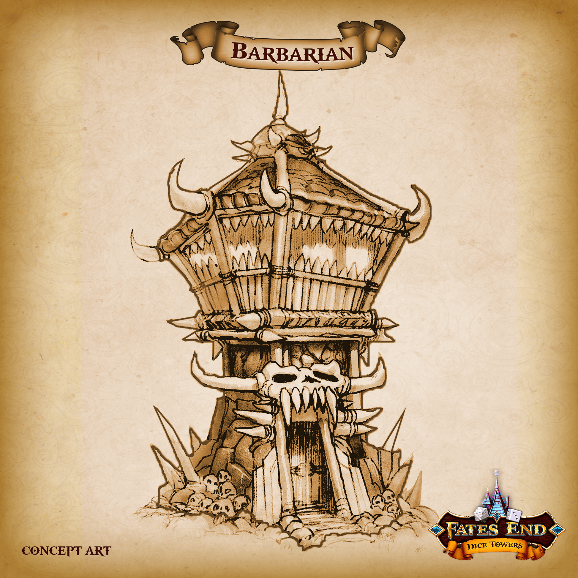 Barbarian Dice Tower - GameWorkCreate LLC