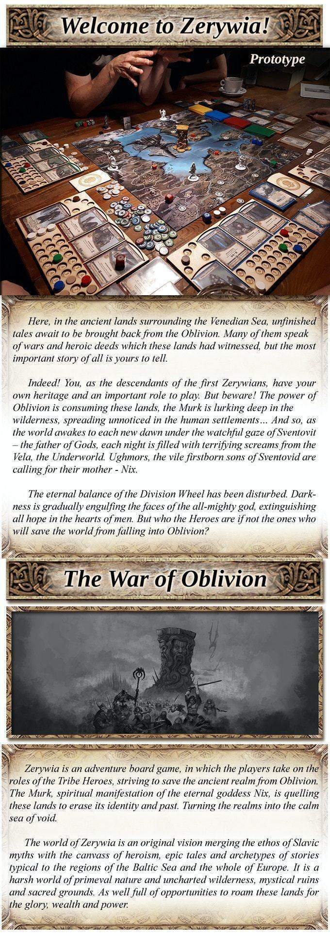 Kickstarter Oblivion Board factory Game