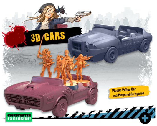 Zombicide 2E Kickstarter Exclusive 3D Cars pack  Board Game, CMON, Zombicide
