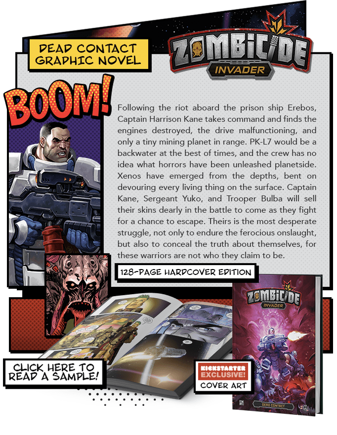Zombicide Invader Comic Book Bundle  Board Game