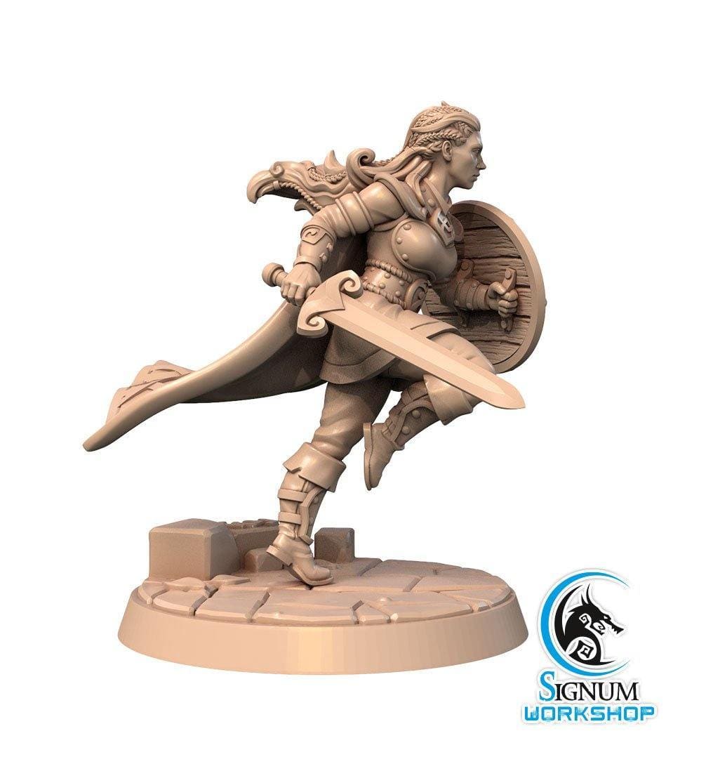 Astrid, Maiden of the Shield Resin Miniature, Signum Workshop