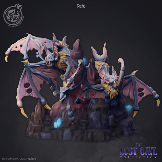 Bats Cast N Play, Resin Miniature, The Lost Cave