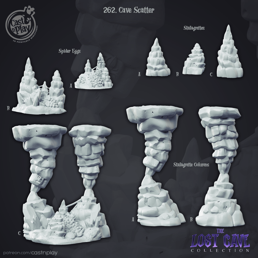 Cave Scatter Cast N Play, Resin Miniature, Tabletop Scenery, Terrain, The Lost Cave