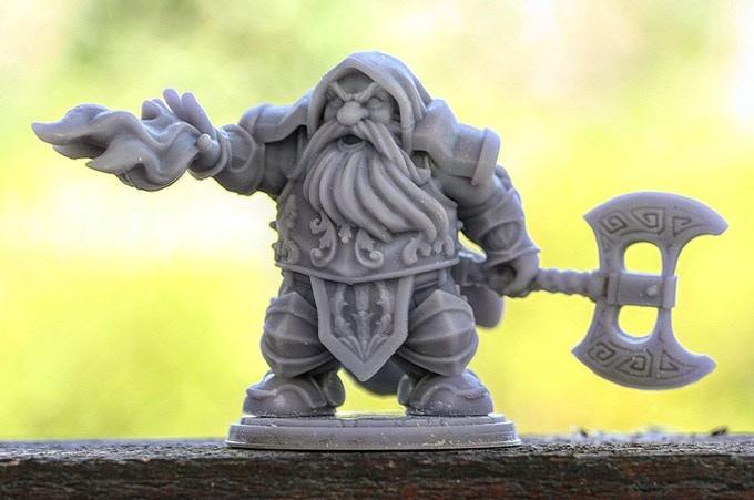 Dorfas the Eldritch Knight Hold My Dwarf, Resin Miniature