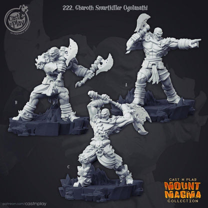 Gharoth Smartkiller Ogolanathi Cast N Play, Mount Magma, Resin Miniature
