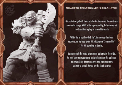 Gharoth Smartkiller Ogolanathi Cast N Play, Mount Magma, Resin Miniature