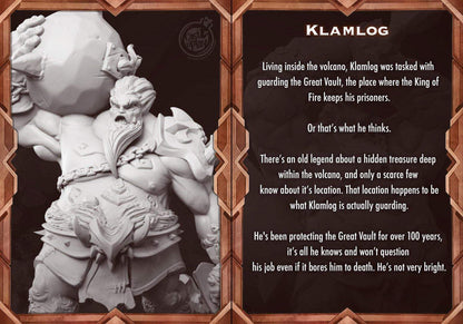 Klamlog Cast N Play, Mount Magma, Resin Miniature