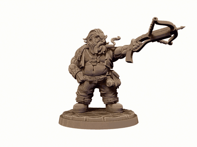 Little Bolin Longlook Hold My Dwarf, Resin Miniature