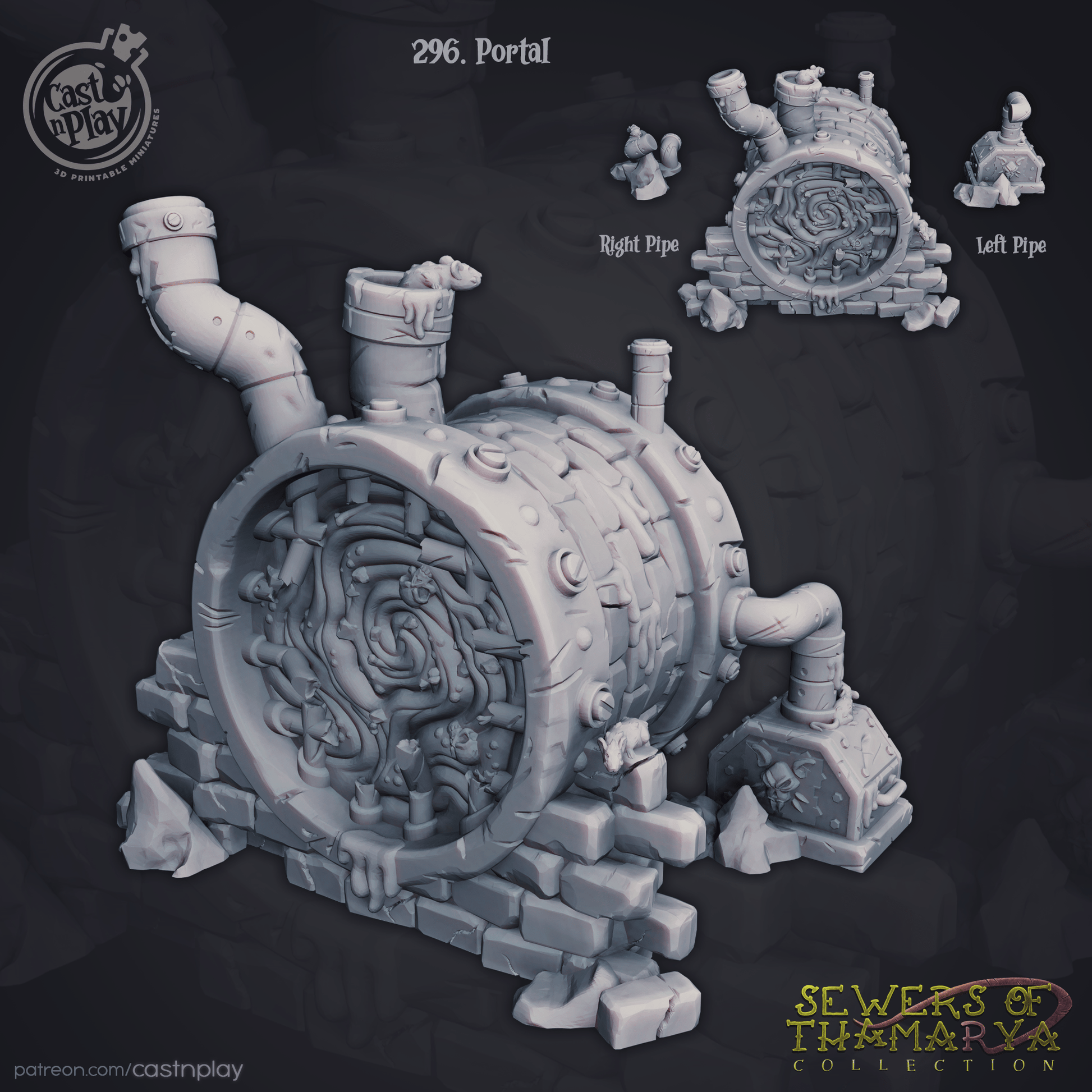 Sewers Scatter Cast N Play, Resin Miniature, Sewers of Thamarya, Tabletop Scenery, Terrain