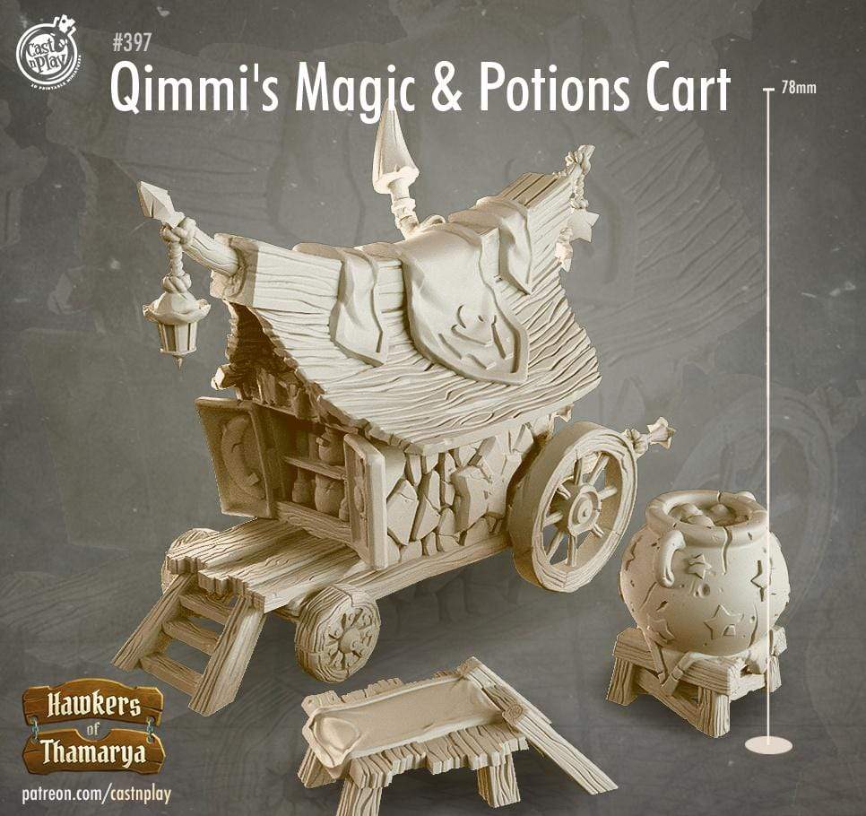 Qimmi's Magic & Potions Cart - GameWorkCreate LLC
