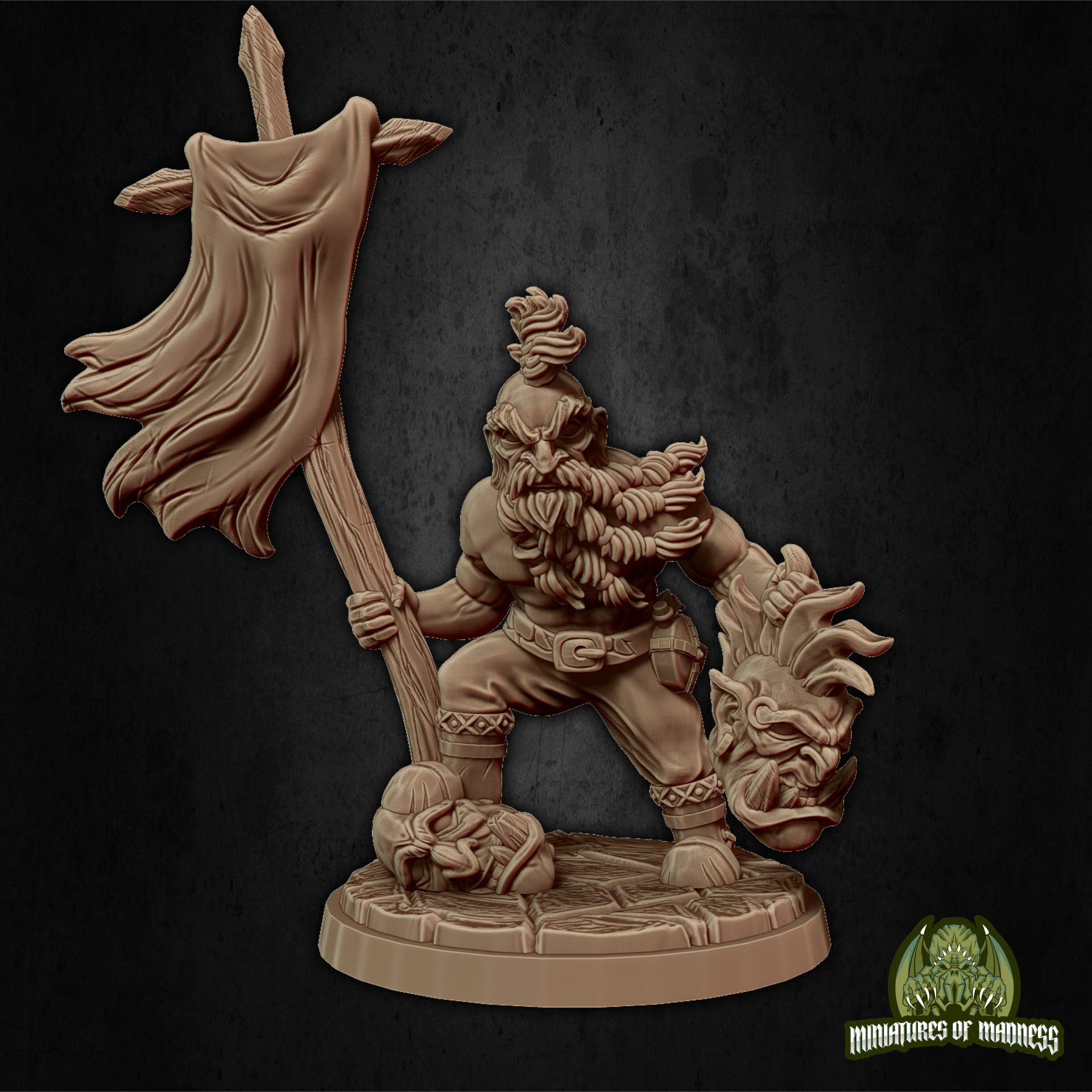 Tegnar the Bloodthirsty Hold My Dwarf, Resin Miniature